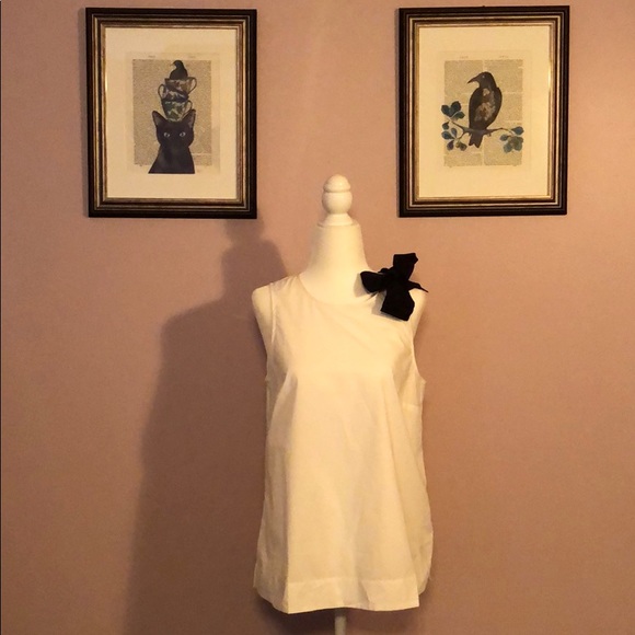 NWT Jcrew Sleeveless top with bow tie shoulder - Picture 2 of 8